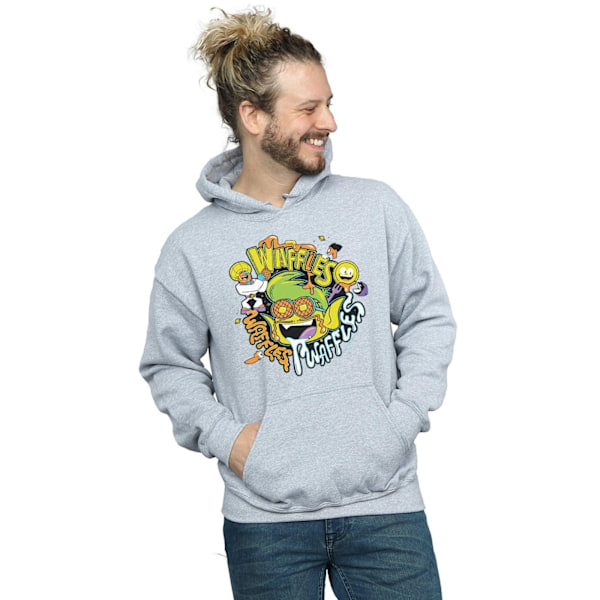 DC Comics Herr Teen Titans Go Waffle Mania Hoodie 4XL Sports Grå Sports Grey 4XL