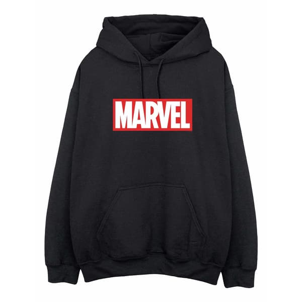 Marvel Comics Herr Klassisk Logotyp Hoodie XL Svart Black XL