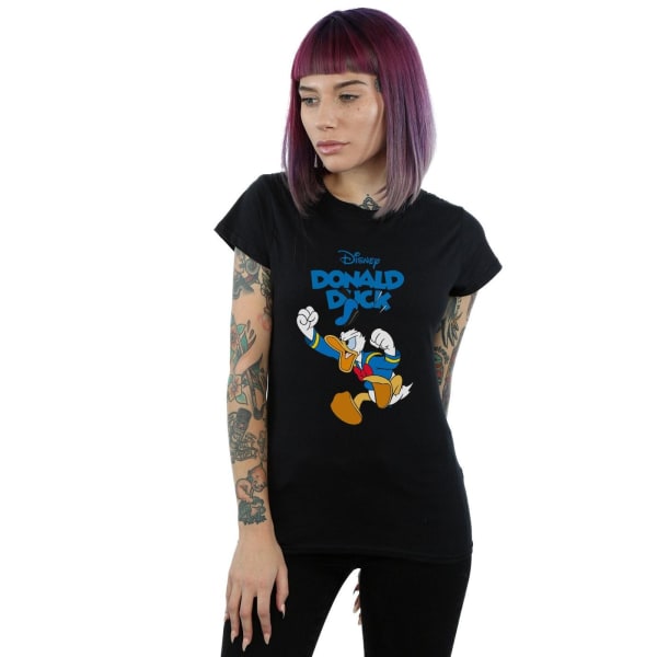 Disney Womens/Ladies Donald Duck Furious Donald Bomull T-shirt Black S