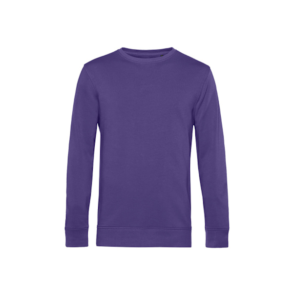B&C Herr Organic Crew Neck Sweat S Radiant Purple Radiant Purple S