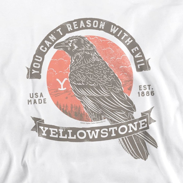 Yellowstone Unisex Vuxen Evil Bird Sweatshirt M Vit White M