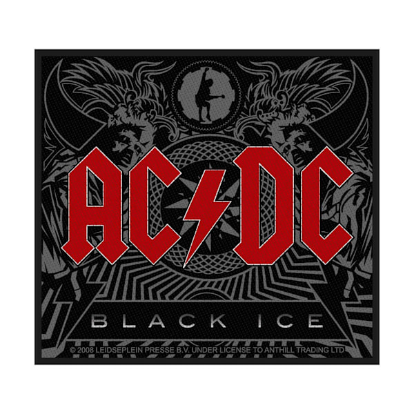 AC/DC Black Ice vävd patch One Size svart/röd Black/Red One Size