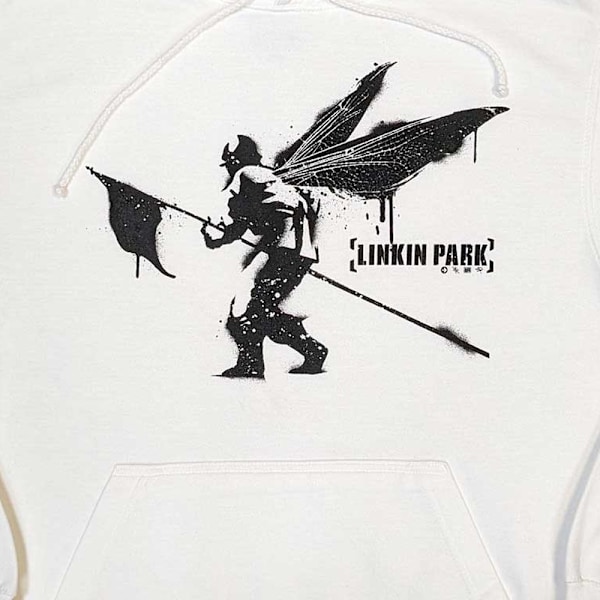 Linkin Park Unisex Street Soldier Hoodie L Vit White L