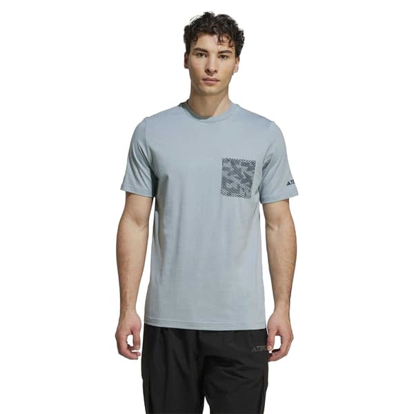 Adidas Herr Puzzle Bomullsficka T-shirt S Grå Grey S