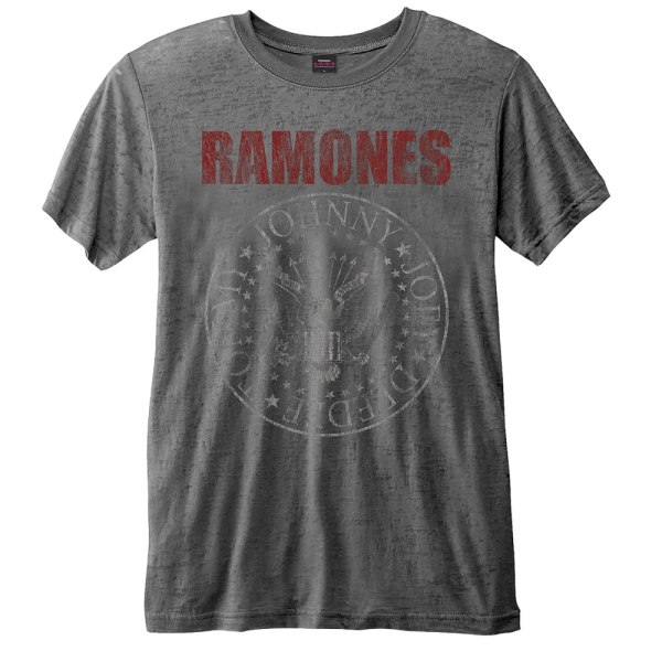 Ramones Unisex Vuxen Presidential Seal Burnout T-shirt L Charco Charcoal Grey L