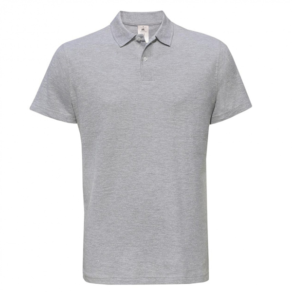 B&C ID.001 Herr Kortärmad Polotröja 4XL Heather Grey Heather Grey 4XL
