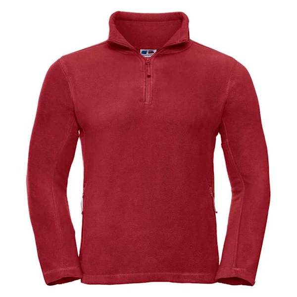 Russell Herr Zip Neck Outdoor Fleece Top S Klassisk Röd Classic Red S