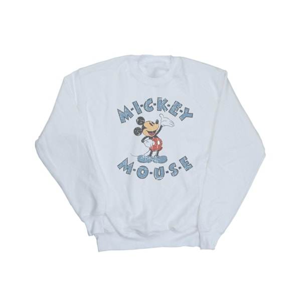 Disney Boys Mickey Mouse Dash Sweatshirt 7-8 år Vit White 7-8 Years