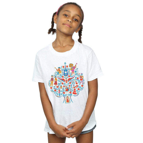 Disney Girls Coco Tree Pattern Bomull T-shirt 5-6 År Vit White 5-6 Years