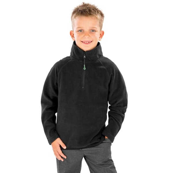 Result Äkta Återvunnen Barn/Barn Junior Microfleece Topp L Black L