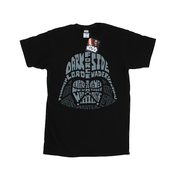 Star Wars Herr Darth Vader Text Head T-shirt M Svart Black M