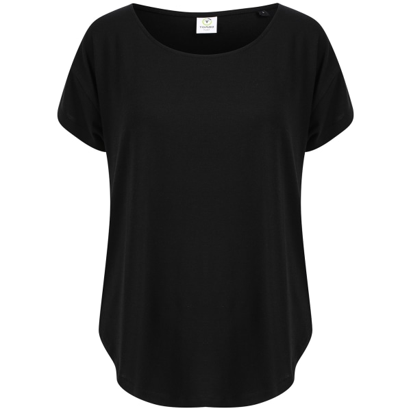 Tombo T-shirt med rund hals för dam/dam XL Svart Black XL