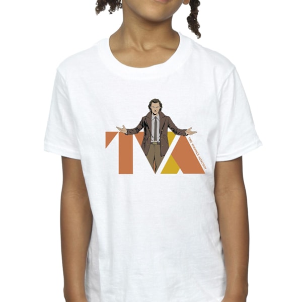 Marvel Girls Loki TVA Pose Bomull T-shirt 12-13 år Vit White 12-13 Years