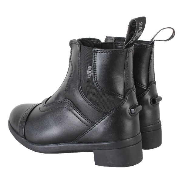 Saxon Childrens/Kids Syntovia Zip Paddock Boots 1 UK Black Black 1 UK