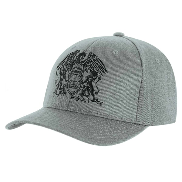 Queen Unisex Vuxen Klassisk Crest Baseball Cap En Storlek Grå Grey One Size