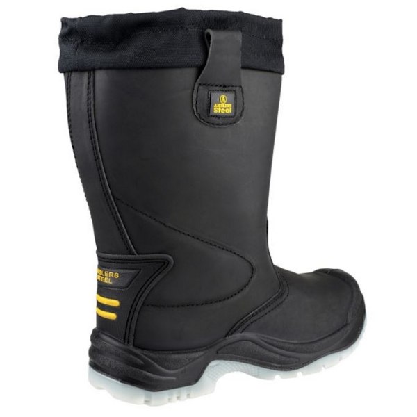 Amblers Steel FS209 Säkerhets Dragkedja / Herr Stövlar / Riggers Säkerhet Black 8 UK