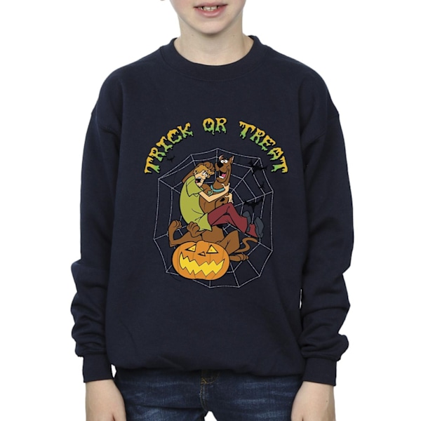 Scooby Doo Pojkar Trick Or Treat Sweatshirt 3-4 År Marinblå Navy Blue 3-4 Years