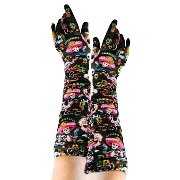 Bristol Novelty Unisex Vuxna Day Of The Dead Handskar (1 Par) O Multicoloured One Size