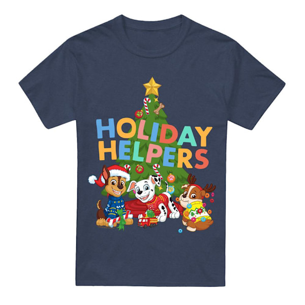 Paw Patrol Unisex Vuxen Holiday Helpers Jul T-Shirt XL Na Navy XL