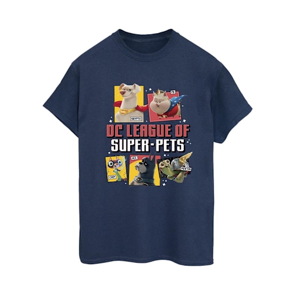 DC Comics Dam/Damer DC League Of Super-Pets Profil Bomull Navy Blue XL