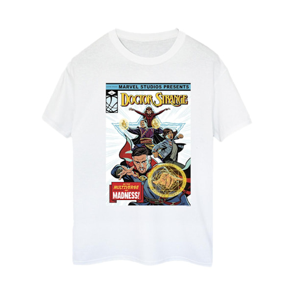 Marvel Womens/Ladies Doctor Strange Comic Cover Cotton Boyfrien White XXL