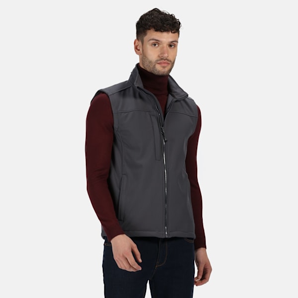 Regatta Herr Flux Softshell Bodywarmer / Ärmlös Jacka Vattentät Seal Grey S