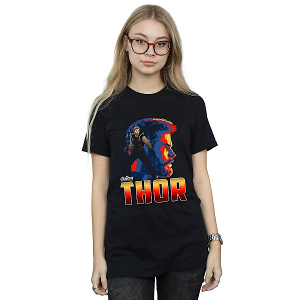 Avengers Infinity War Dam T-shirt i bomull för kvinnor/damer Black XL