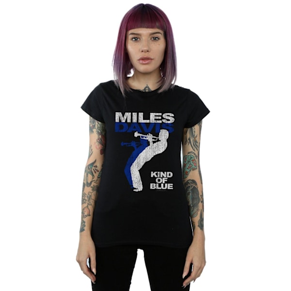 Miles Davis Dam/Kvinnor Kind Of Blue Distressed Bomull T-Shir Black M
