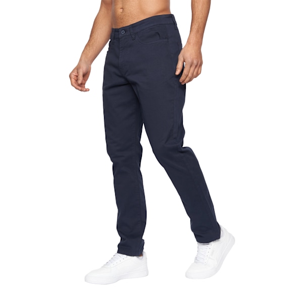 Duck and Cover Herr Franztown Slim Chinos 34S Marinblå Navy 34S