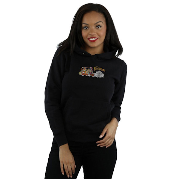 The Flintstones Dam/Damer Familjebil Distressed Hoodie M Svart Black M