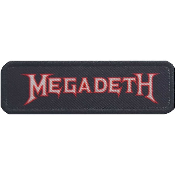 Megadeth Logo Outline Strykjärnsmärke En Storlek Röd/Svart Red/Black One Size