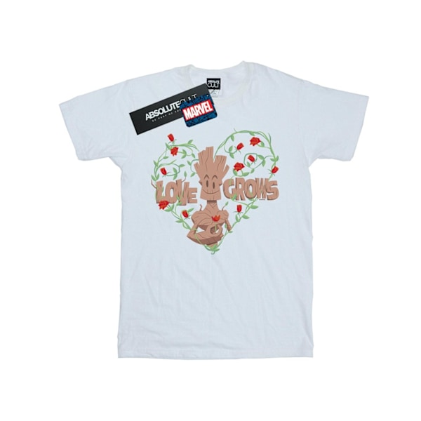 Marvel Boys Groot Love Grows T-shirt 7-8 år Vit White 7-8 Years