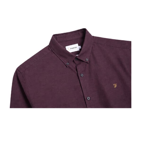 Farah Herr Regular Button-Down Skjorta S Röd Red S