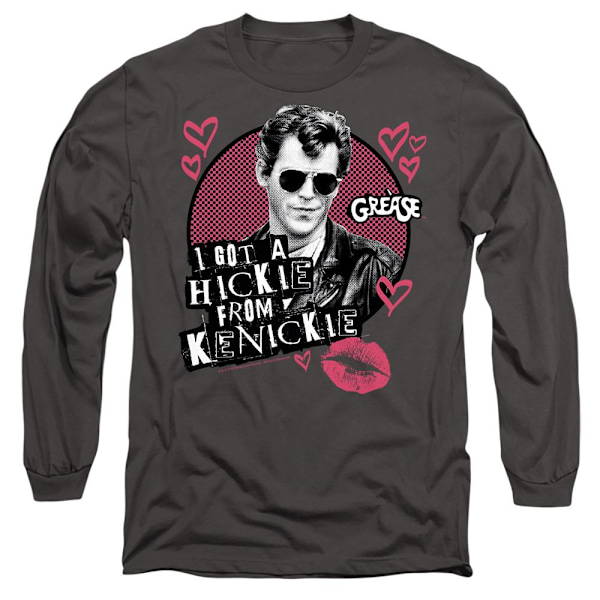 Grease Unisex Vuxen Kenickie T-Shirt S Kolgrå Charcoal S