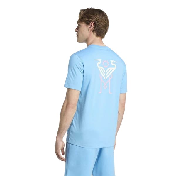 Adidas Herr Inter Miami CF Bomulls T-shirt L Blå/Vit Blue/White L