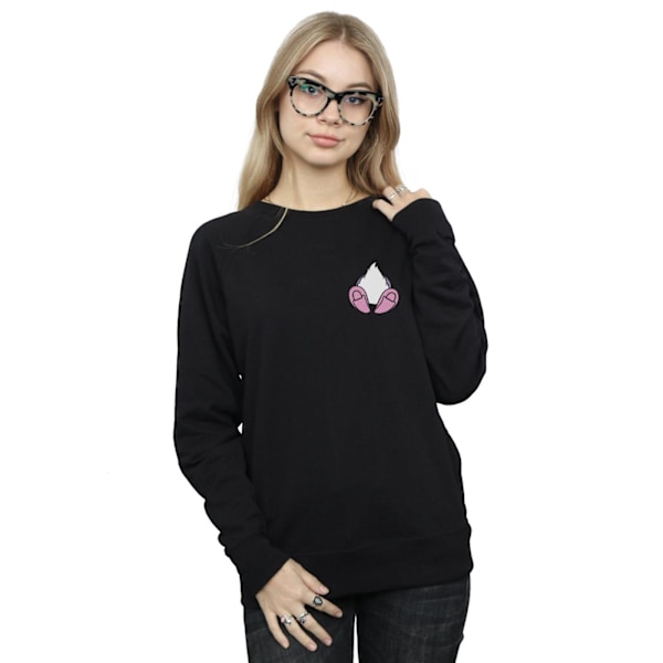 Disney Dam/Kvinnor Daisy Duck Bakdel Brösttryck Sweatshirt Black XXL