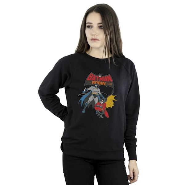 DC Comics Dam/Kvinnor Batman Och Robin Sweatshirt M Svart Black M