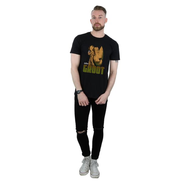 Marvel Herr Avengers Infinity War Groot Karaktär T-Shirt M Svart Black M