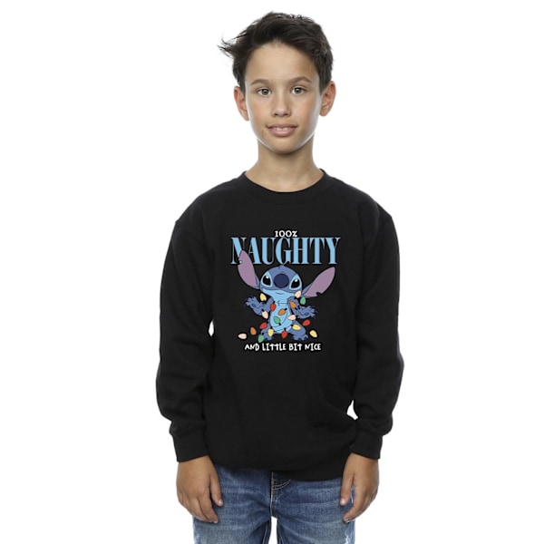 Disney Boys Lilo & Stitch Naughty & Nice Sweatshirt 3-4 år B Black 3-4 Years
