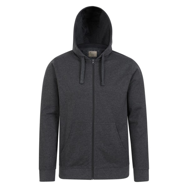 Mountain Warehouse Herr Essentials Hoodie med dragkedja S Charcoal Charcoal S