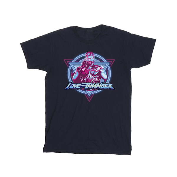 Marvel herr Thor Love And Thunder Neon Badge T-shirt M marinblå Navy Blue M