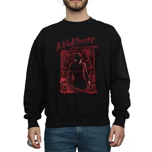 A Nightmare On Elm Street Herr Freddy Silhouette Sweatshirt 3XL Black 3XL