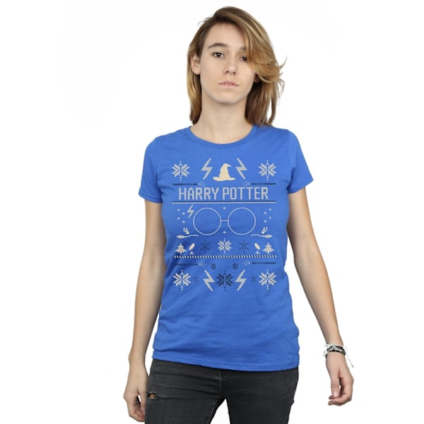 Harry Potter Dam/Kvinnor Julmönster Bomull T-shirt M R Royal Blue M