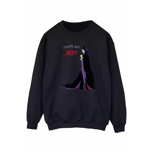 Disney Dam/Kvinnor Maleficent Jul Naughty List Sweatshirt Black L