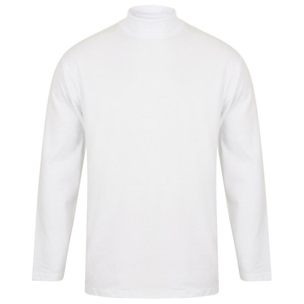 Henbury Herr Roll Neck Långärmad Topp M Vit White M