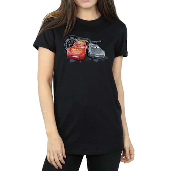 Disney Dam/Kvinnor Bilar Blixten Vs Storm Bomull Pojkvän T-shirt Black 3XL
