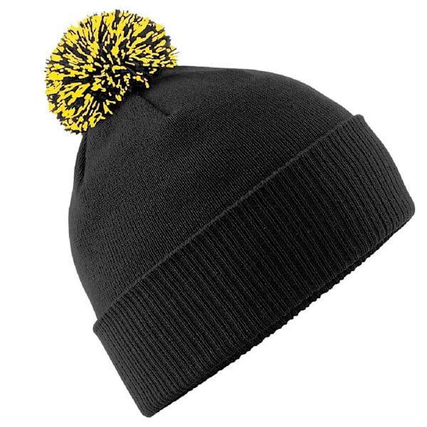 Beechfield Unisex Snowstar Beanie i en storlek Svart/Gul Black/Yellow One Size