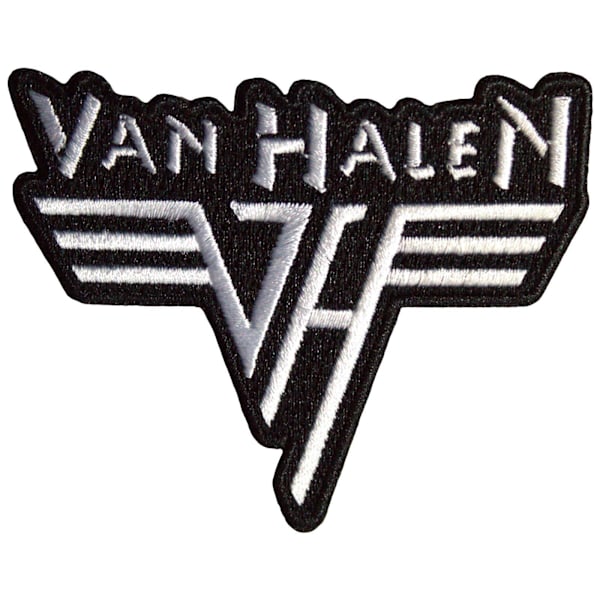 Van Halen Vävd Retro Logotyp Strykjärnslapp En Storlek Svart/Vit Black/White One Size