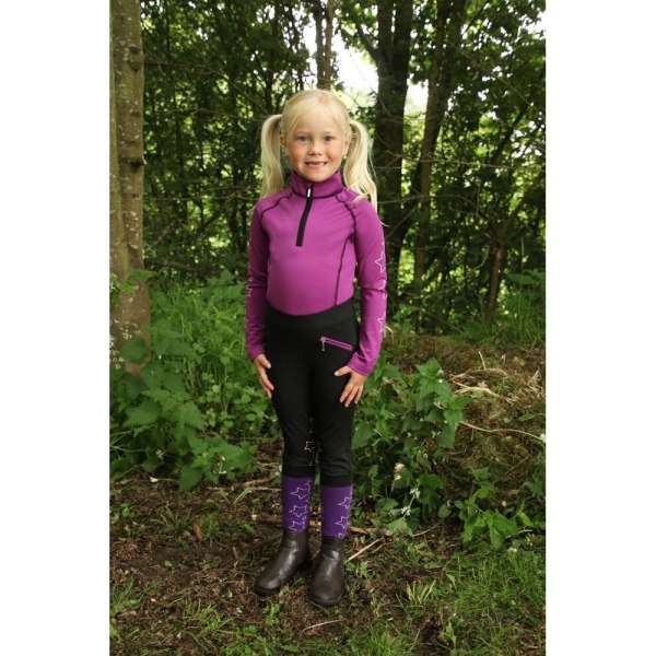 HyPERFORMANCE Barn/Barn Stella Ridtights 7-8 År Lila/Lila/Svart Purple/Lilac/Black 7-8 Years