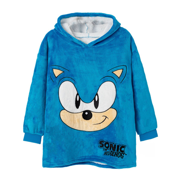 Sonic The Hedgehog Pojkar Fleece Huvtröja Filt Storlek B Blue One Size